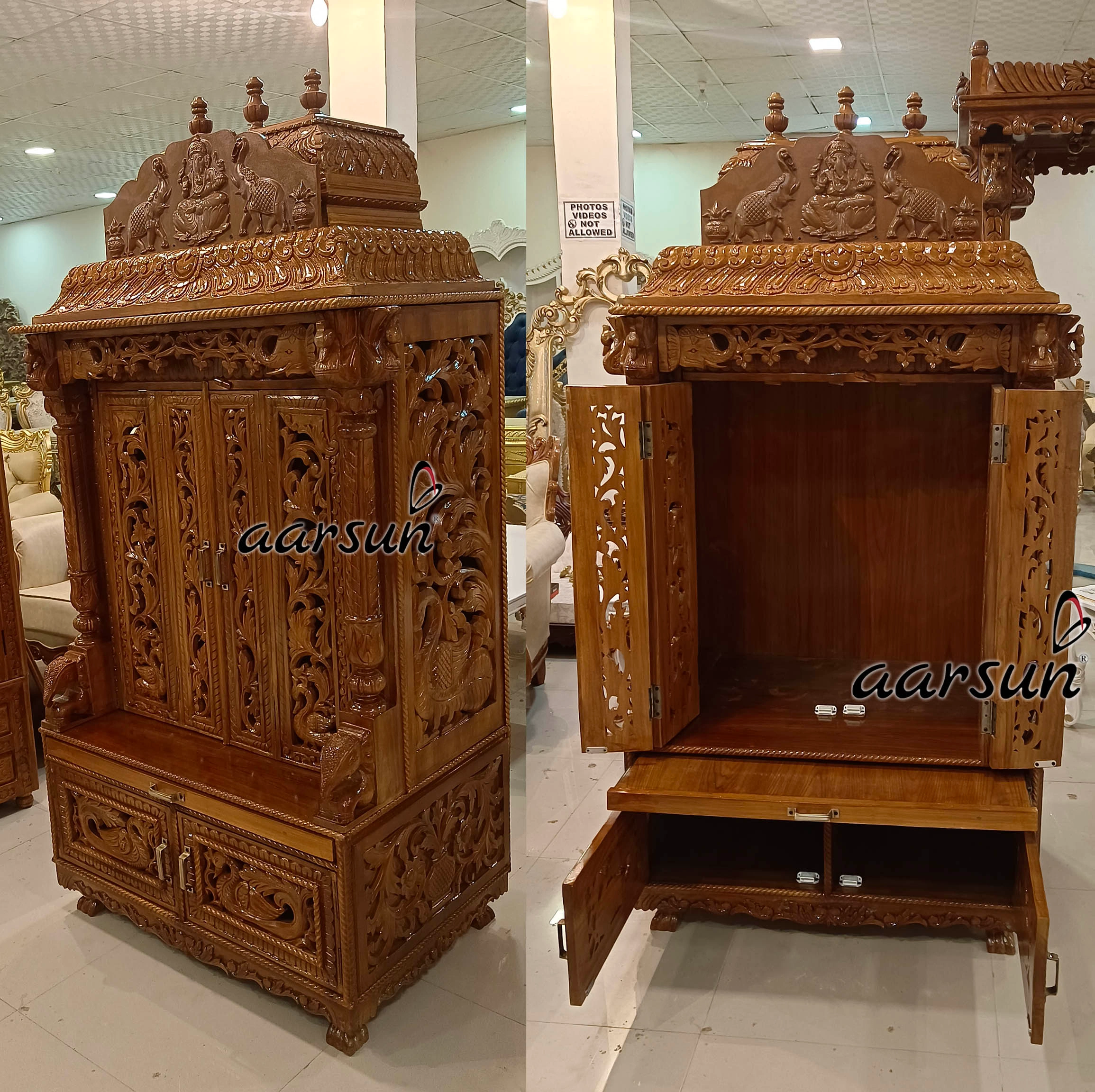 Hindu Temple Design - Home Temple, Wooden Temple