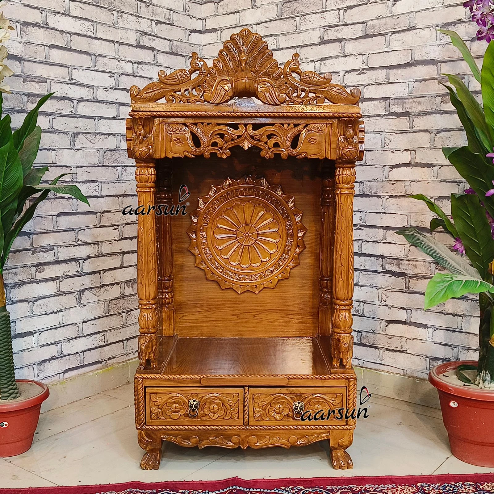 Hand Carved Temple with Intricate Carving