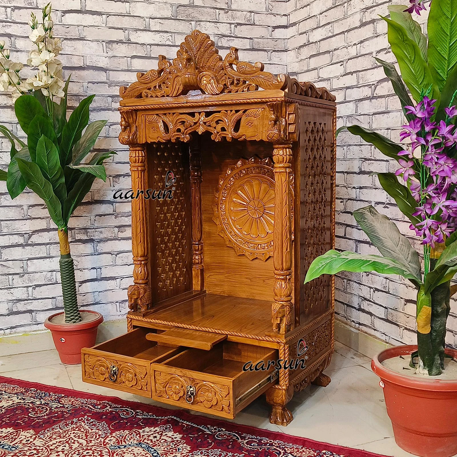 Hand Carved Temple with Intricate Carving - Image 8