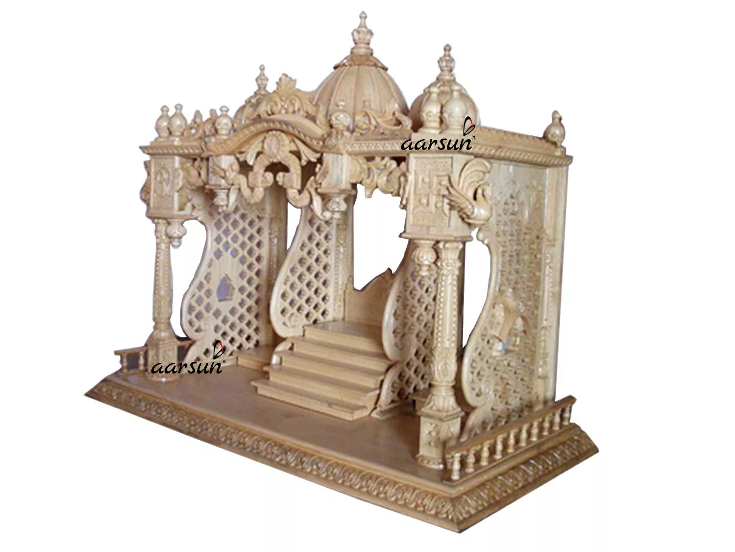 Wooden Temple In Teak Wood