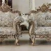 Wooden Royal Sofa set in Champagne Gold Paint - Image 6