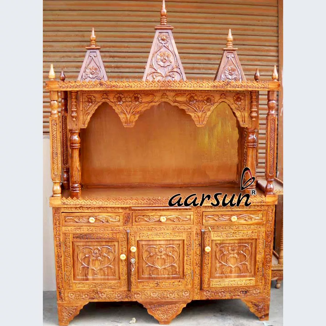 Image for Wooden Pooja Mandir - Temple MANDIR-0036