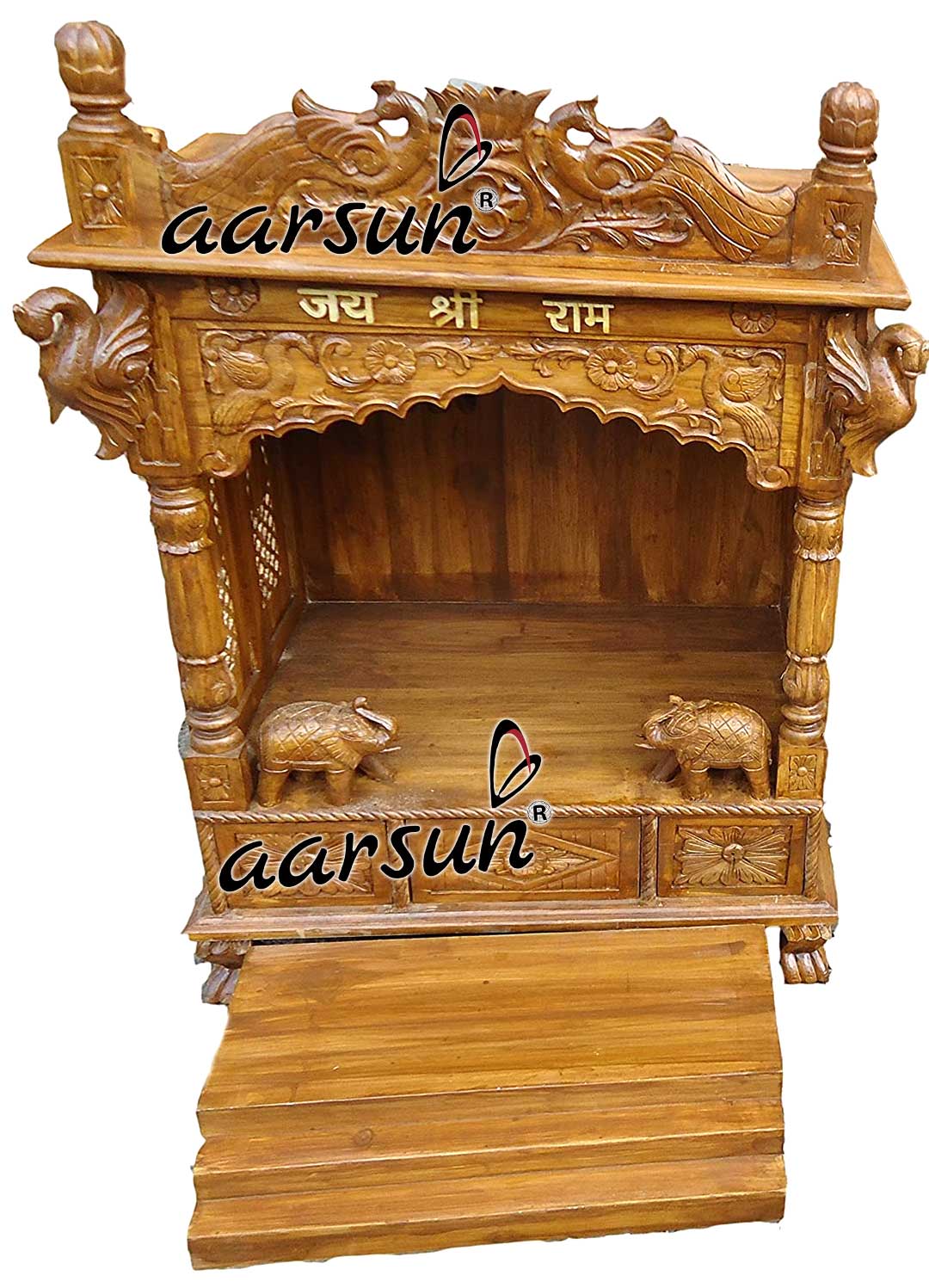 Image for Wooden Puja Temple MNDR-2039