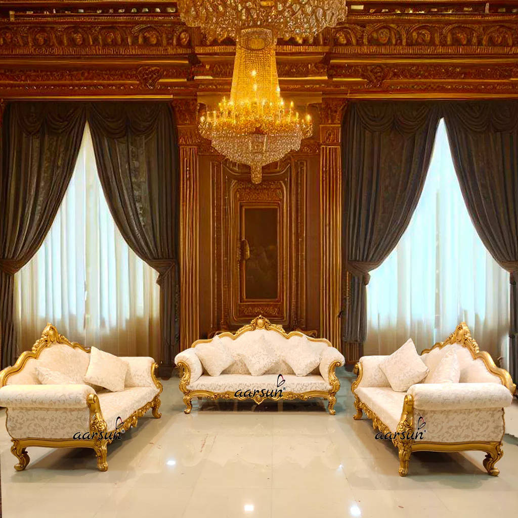 Fully Carved Couch Royal Sofa Set-A