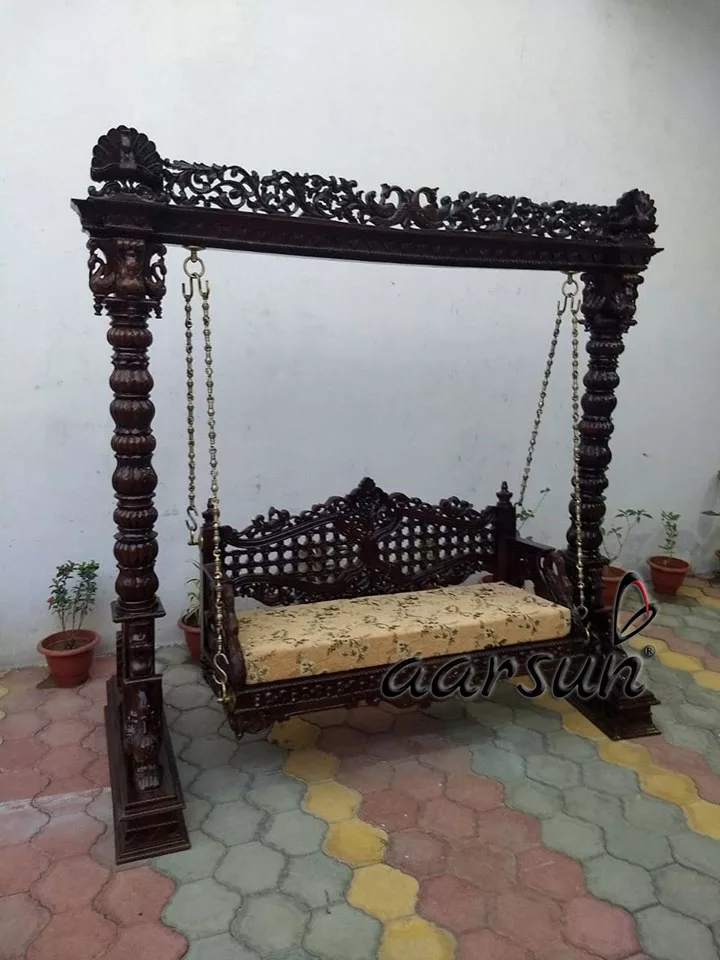 Aarsun Handcrafted Indoor Swing Wooden Jhula UH-YT-92