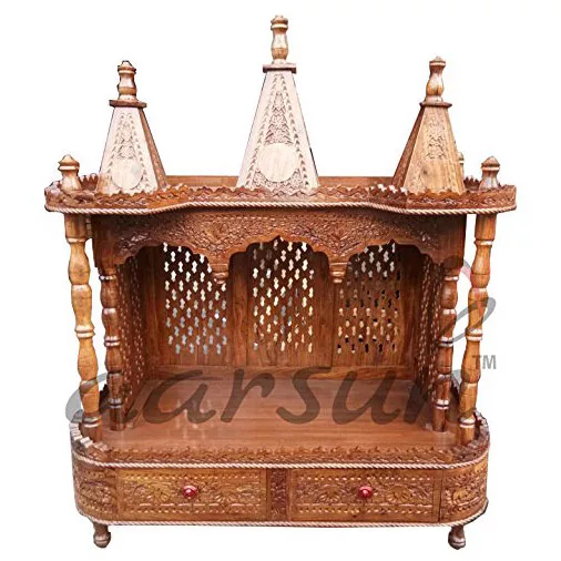 Image for Pooja Temple in Sheesham Wood MNDR-0136