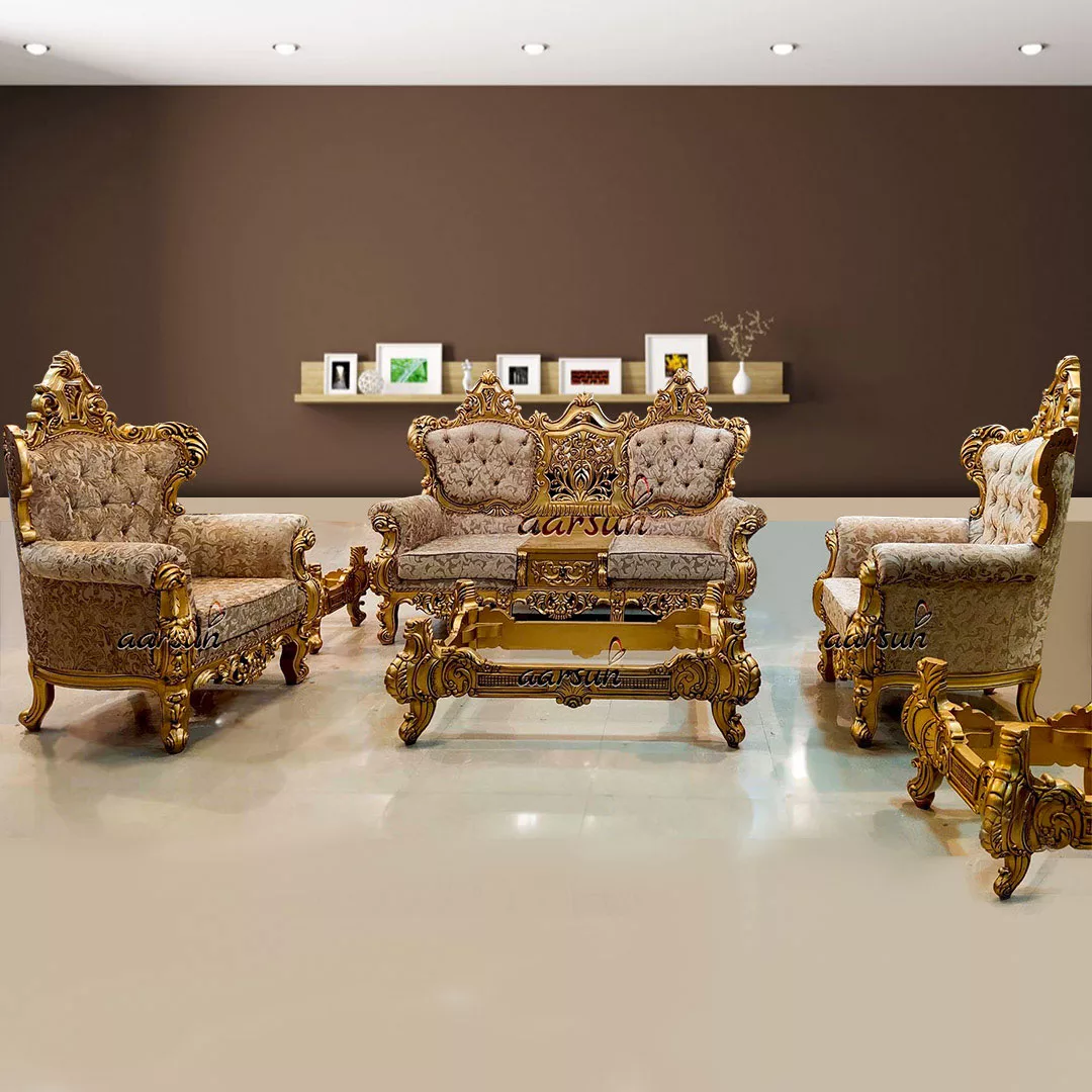 Image for Wooden Sofa Set with Royal Finish UH-YT-218