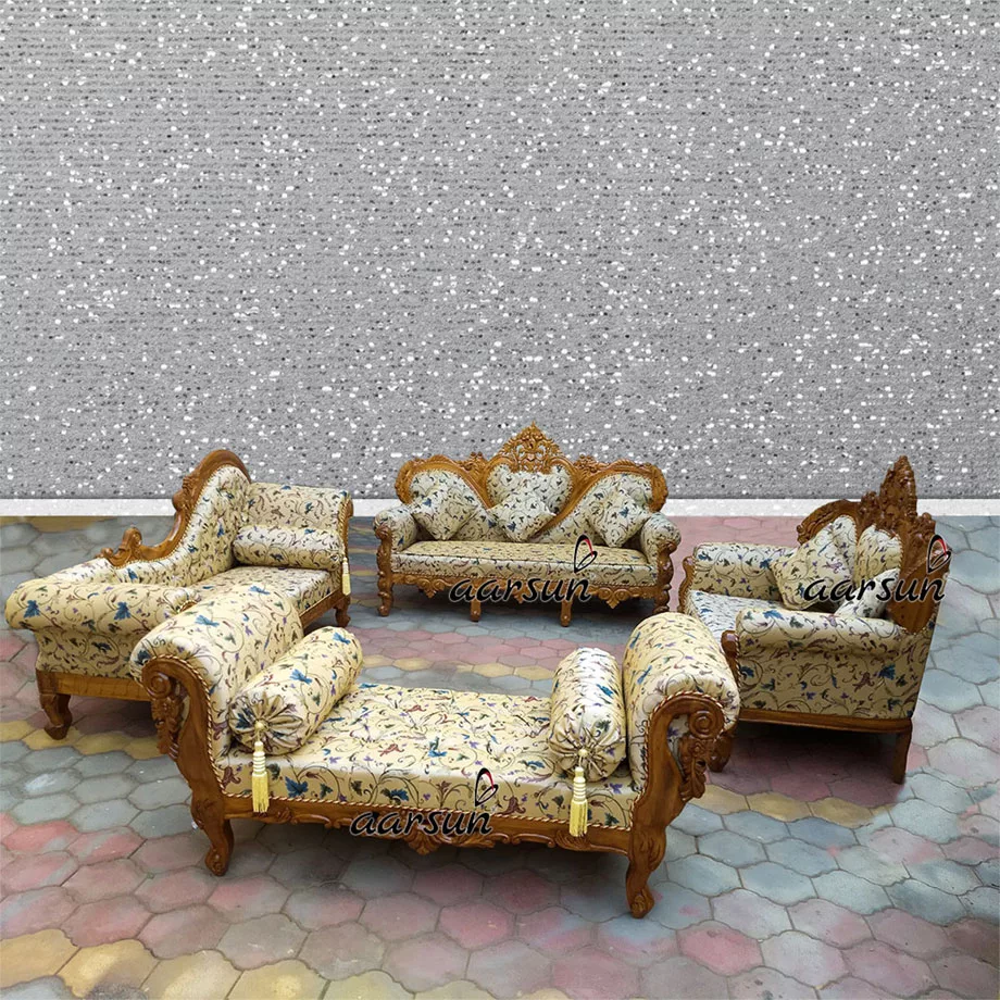 Image for Traditional Style Sofa Set in Natural Finish UH-YT-143