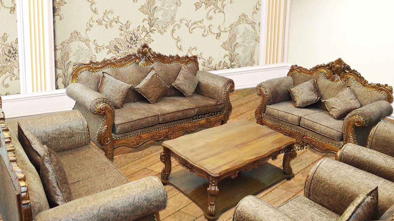 UH-YT-82 Aarsun Hand-carved Wooden Sofa Set