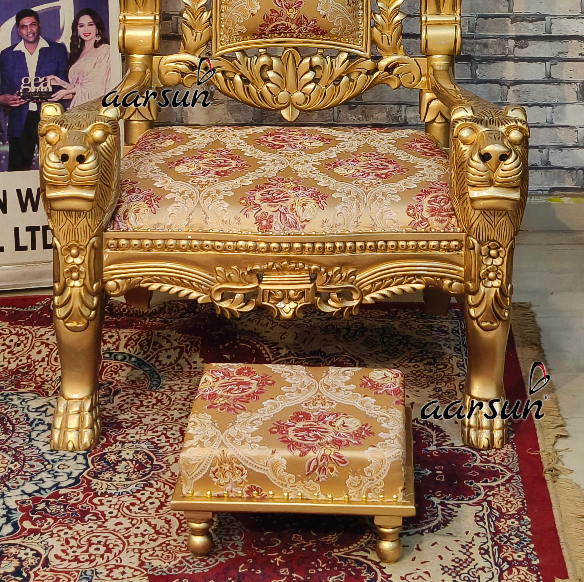 Guru Ji Sighasan with Hreem Beej Mantra - Image 4