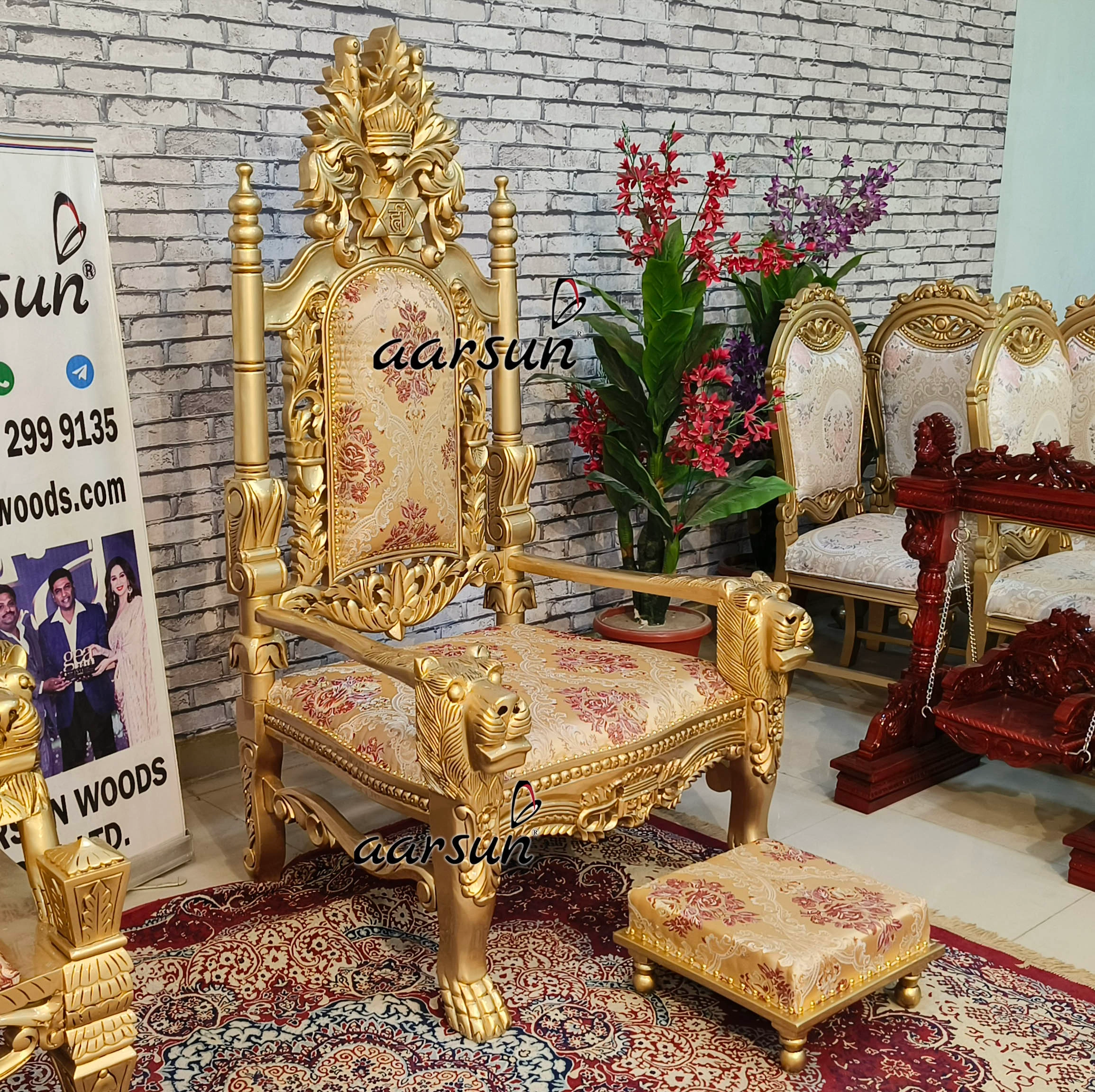 Guru Ji Sighasan with Hreem Beej Mantra - Image 5