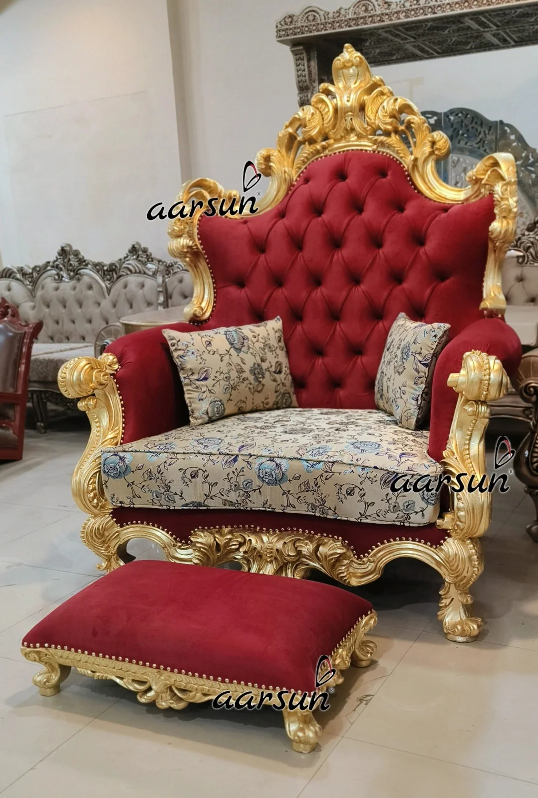 Wooden Guruji Chair in Royal Finish - Image 2