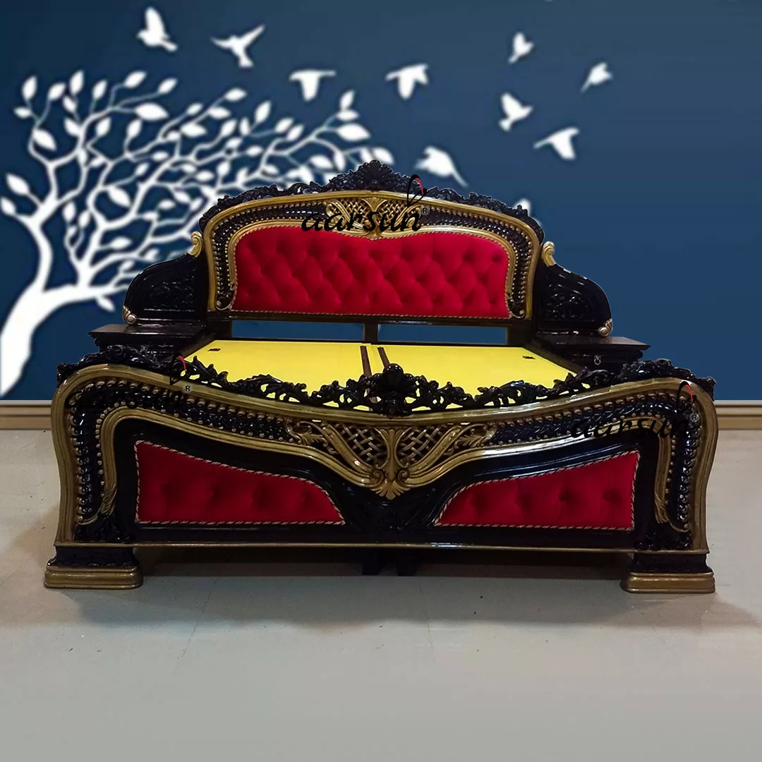 Image for King Size Wooden Bed in Dark Polish UH-BED-0028