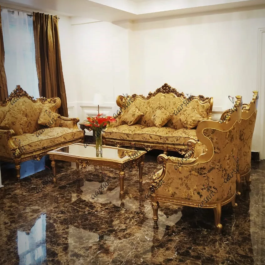 UH-YT-96 Aarsun Royal Luxurious Wooden Sofa Set
