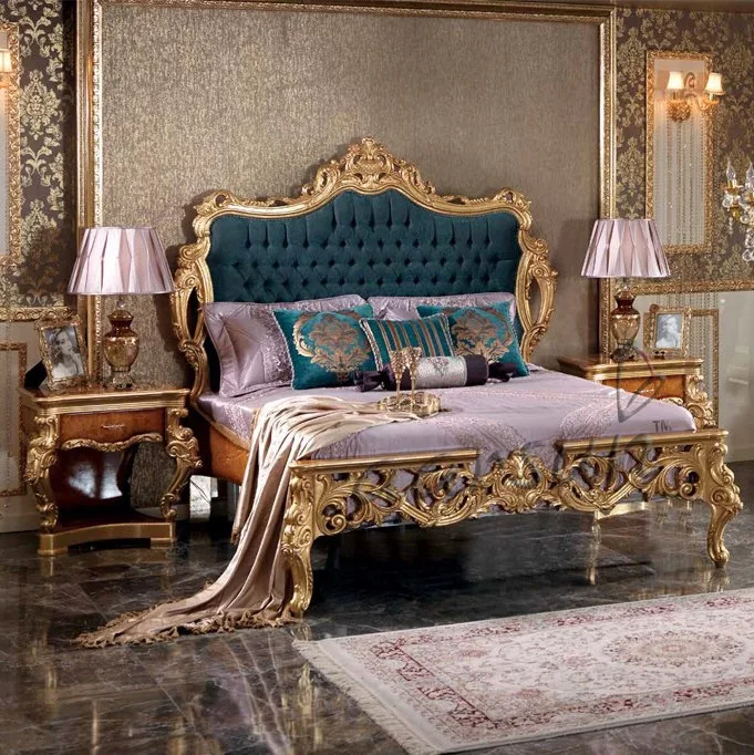 Beautifully Carved Quality Bedroom Furniture UH-ROYAL-0003-B