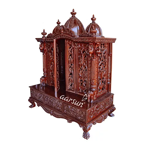 Designer Wooden Temple in Teak MNDR-0101