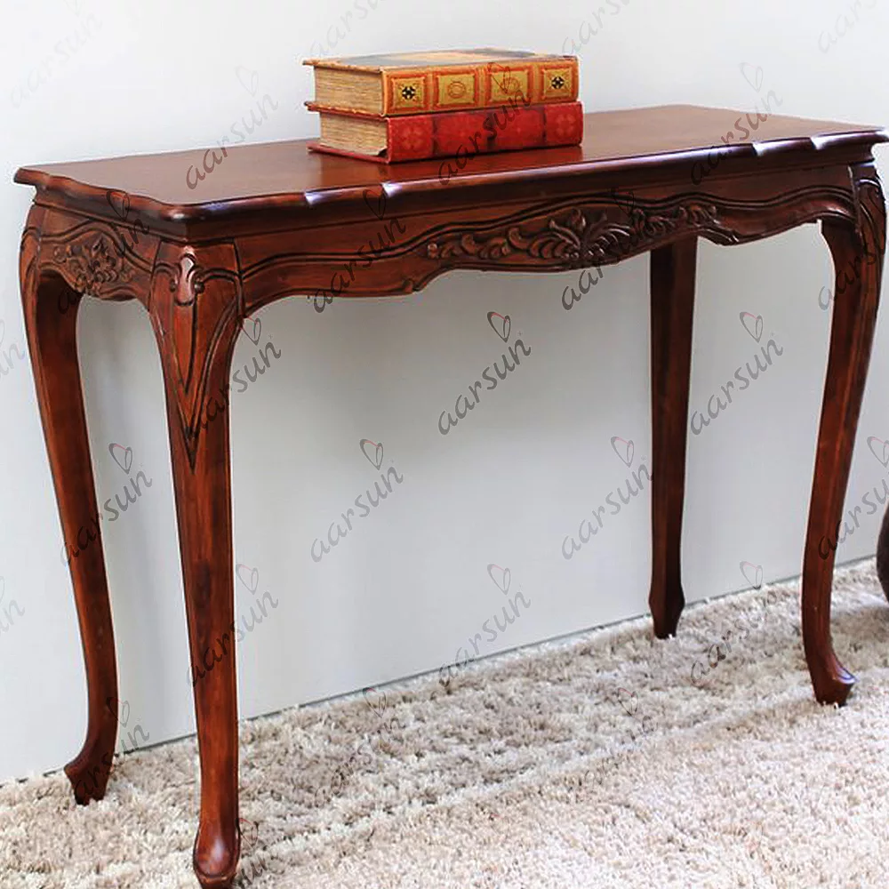 classic wood console table