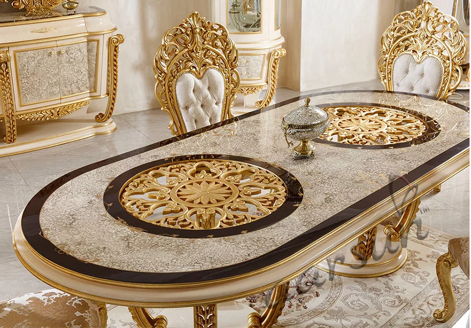 Handmade Golden Dining Furniture- UH-ROYAL-0005-T