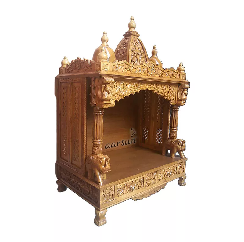 UH-MNDR-0037 handmade wooden mandap