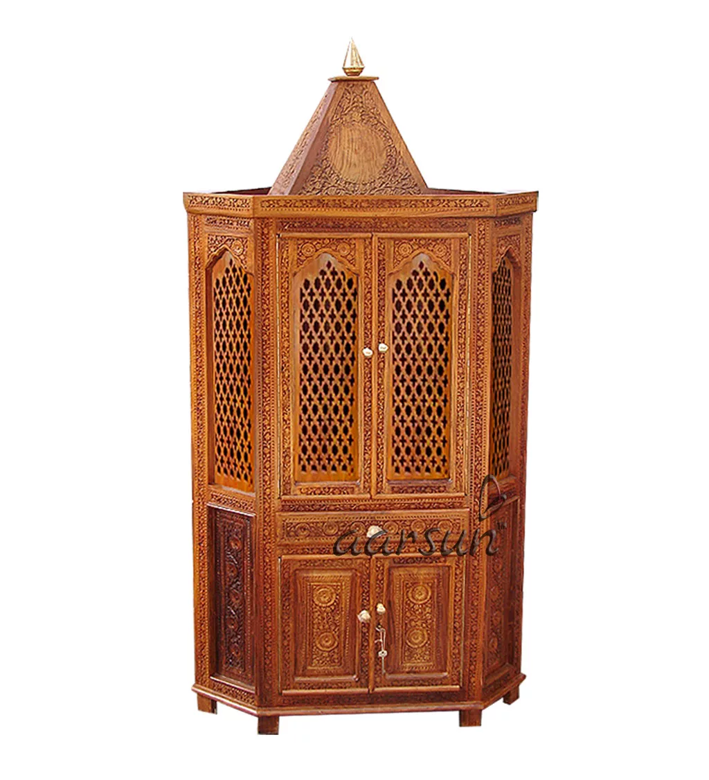 Jaali design pooja mandir Aarsun UH-MNDR-0021