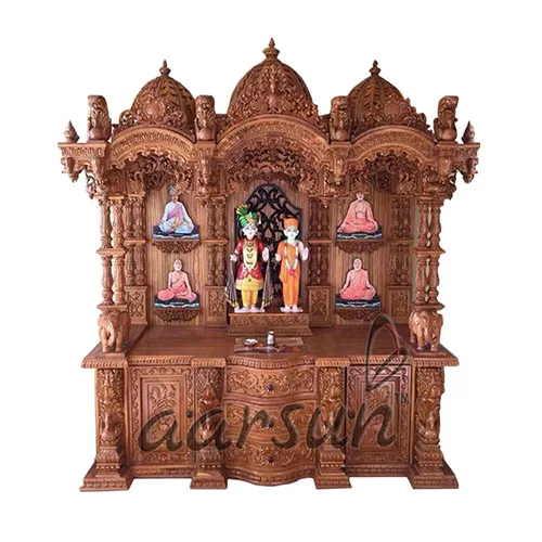 Large Teak Mandir