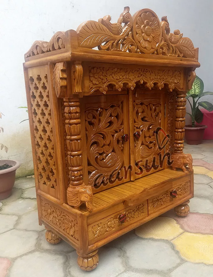 Peacock Carving Temple UH-MNDR-0006-A