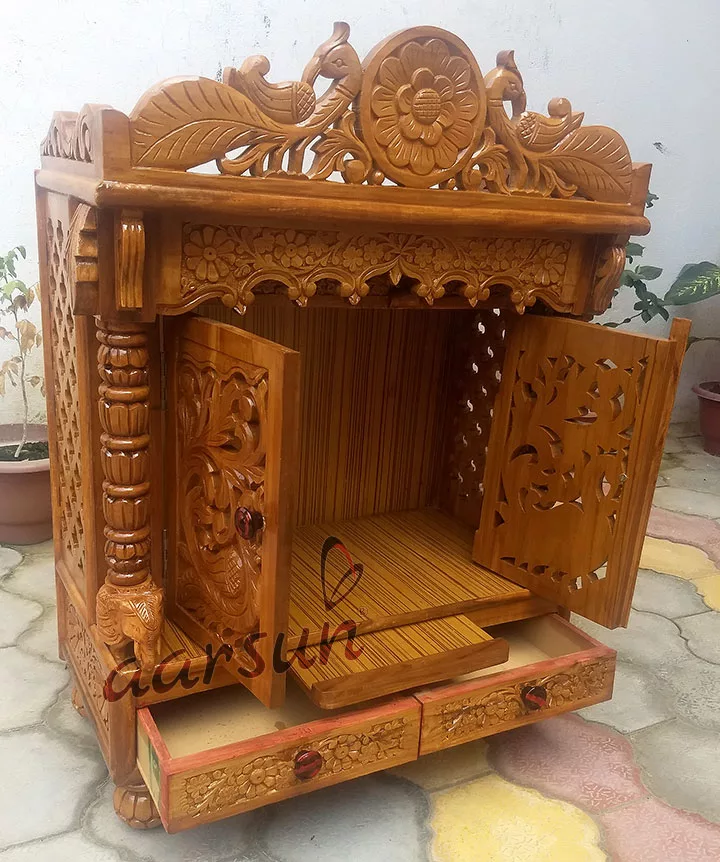 Peacock Carving Temple UH-MNDR-0006-B