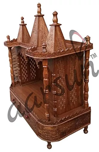 Pooja Temple in Sheesham Wood UH-MNDR-0136-A