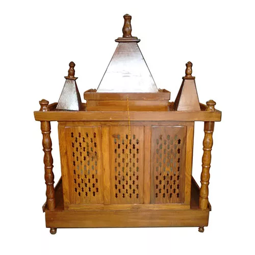 Sheesham Wooden Temple - Mandir UH-MNDR-1530