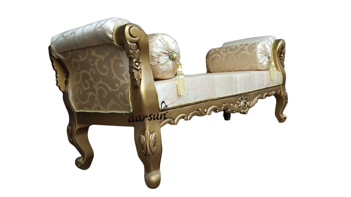 Wooden Bed Bench -Gold Finish UH-SETT-0017-A