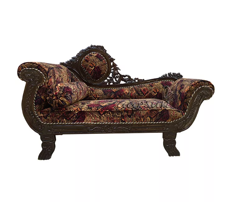 Wooden Couch with beautiful floral carving UH-DWN-0027-C
