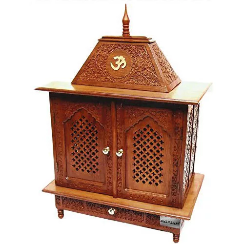 UH-MNDR-0086 Wooden Temple for Pooja Room