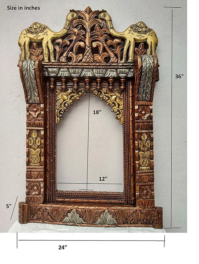 Camel Carved Jharokha Frame UH-JH-0030-B