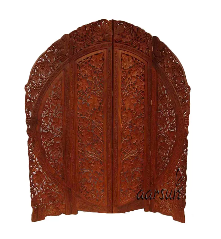 Carved Grapes Pattern Room Divider Aarsun UH-PART-0084