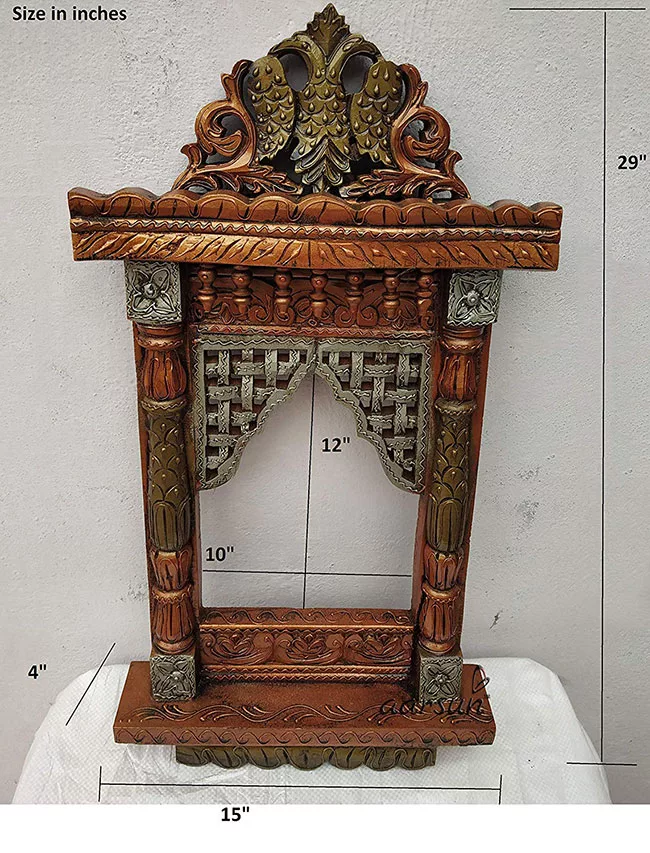 Carved Rajasthani Jharokha UH-JH-0022-B