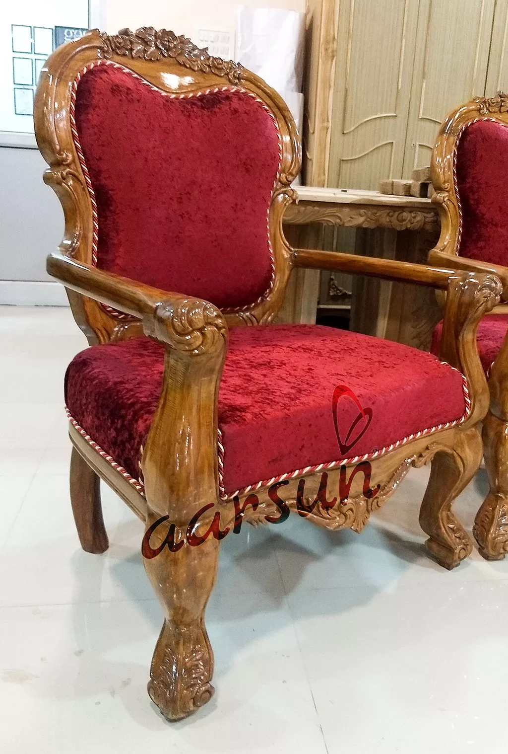 Carved Sofa Set Living Room Furniture UH-SF-0054-C