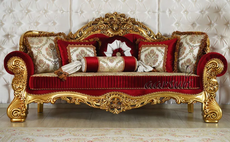 Carved Sofa Set – Luxury living room furniture UH-SF-0028-B