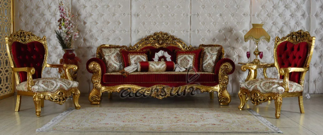 Carved Sofa Set – Luxury living room furniture UH-SF-0028-C