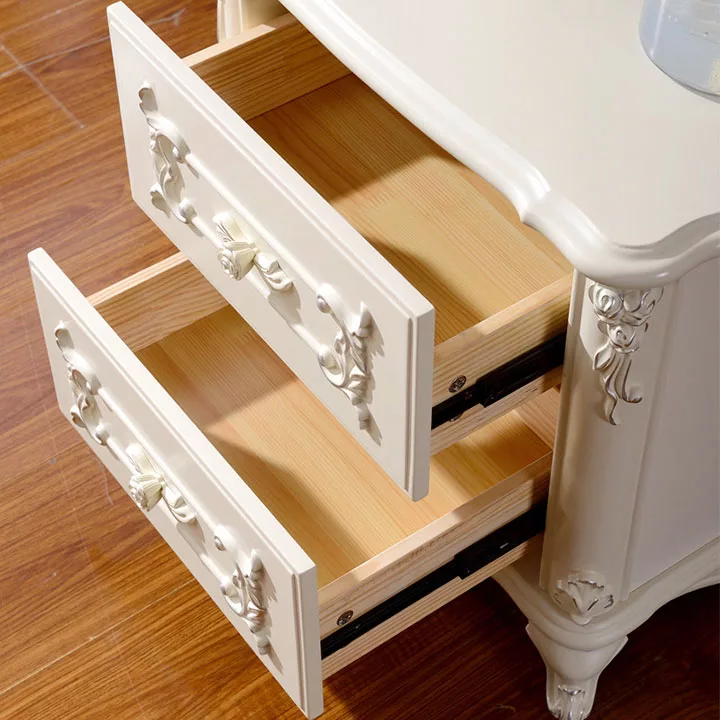 Carved Wooden Chest Table-End Table Set of 2 UH-SDTB-0006-B