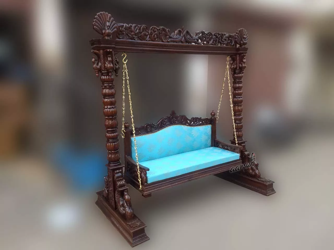 Carved Wooden Swings for Indoor UH-SWG-0010-B
