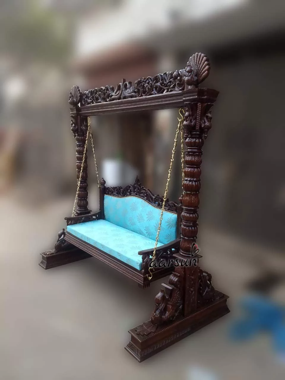 Carved Wooden Swings for Indoor UH-SWG-0010-C