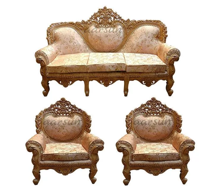UH-SF-0057 Aarsun Dilwala Wooden सोफा सेट