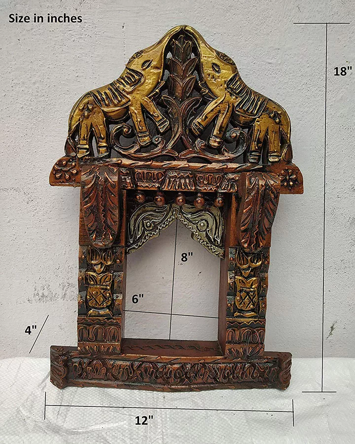 Elephant Carving Jharokha UH-JH-0008-A