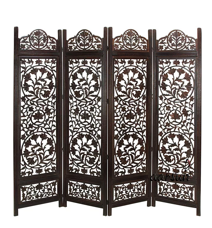 Floral Carved Partition Screen Aarsun UH-RD-0064