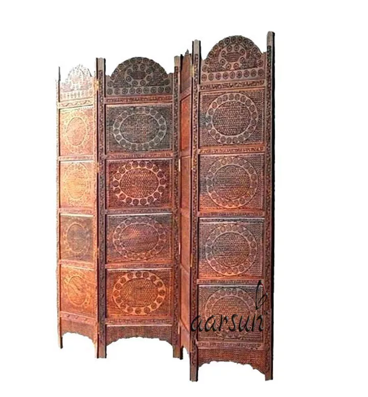 Floral Carving Partition Screen Aarsun UH-PART-0047