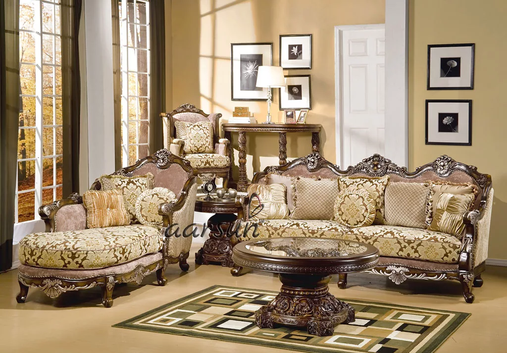 UH-SF-0069 Fully Carved Wooden Sofa Set