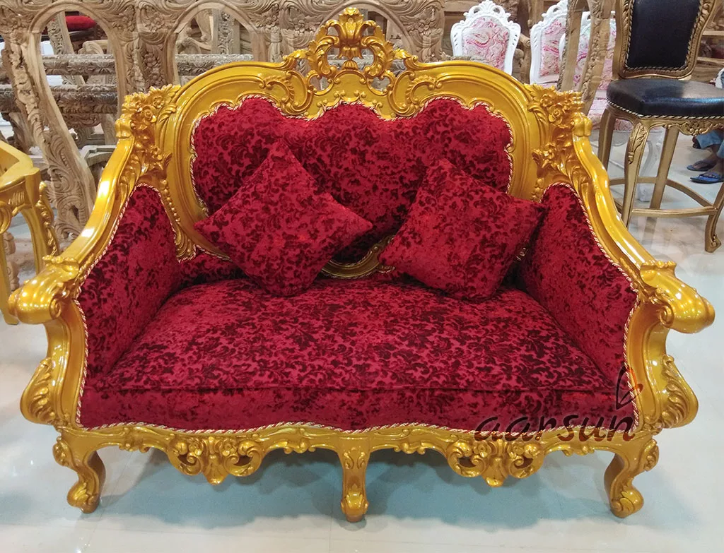 Gold Finish Royal look Sofa Set UH-SF-0024-2