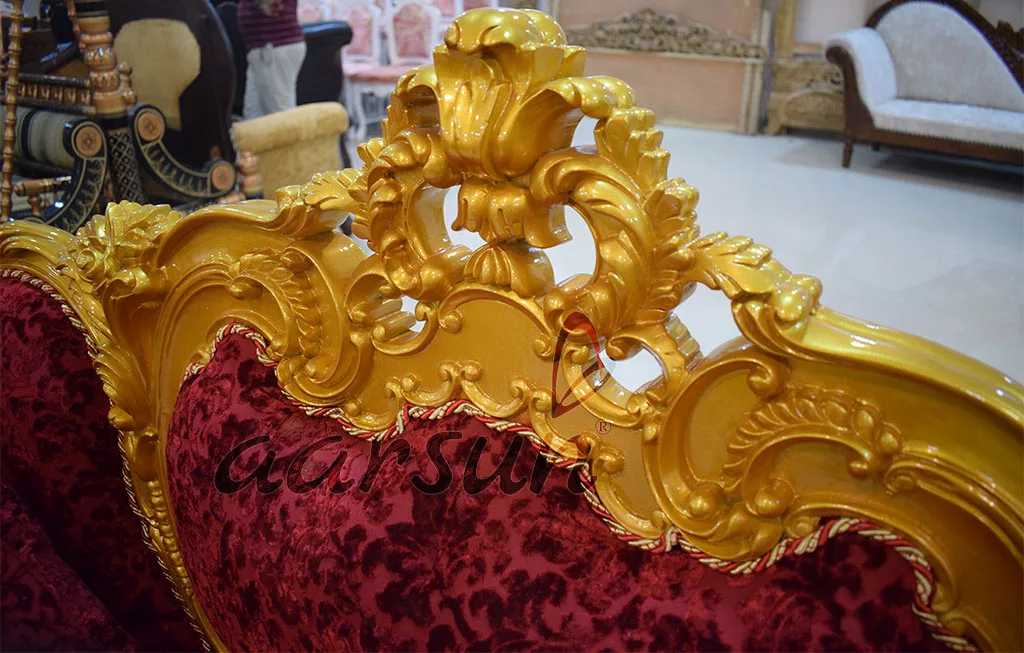 Gold Finish Royal look Sofa Set UH-SF-0024-B Aarsun