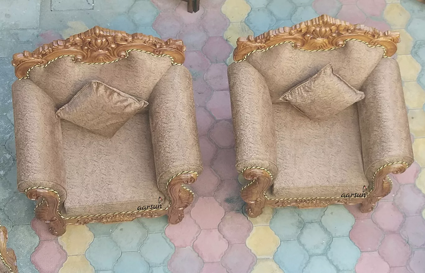 Hand Carved Wooden Sofa Set UH-SF-0001-E