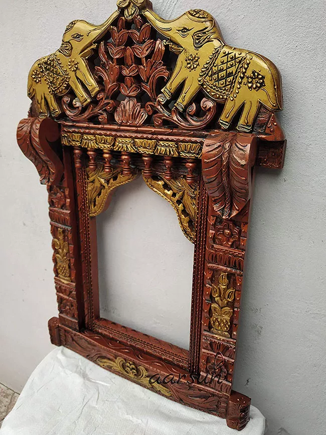 Hand-carved Rajasthani Jharokha UH-JH-0028-A